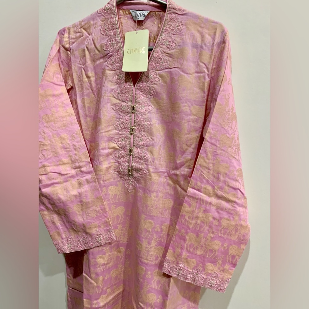 Elegant Pink Women's Dress - Picture 6 of 12